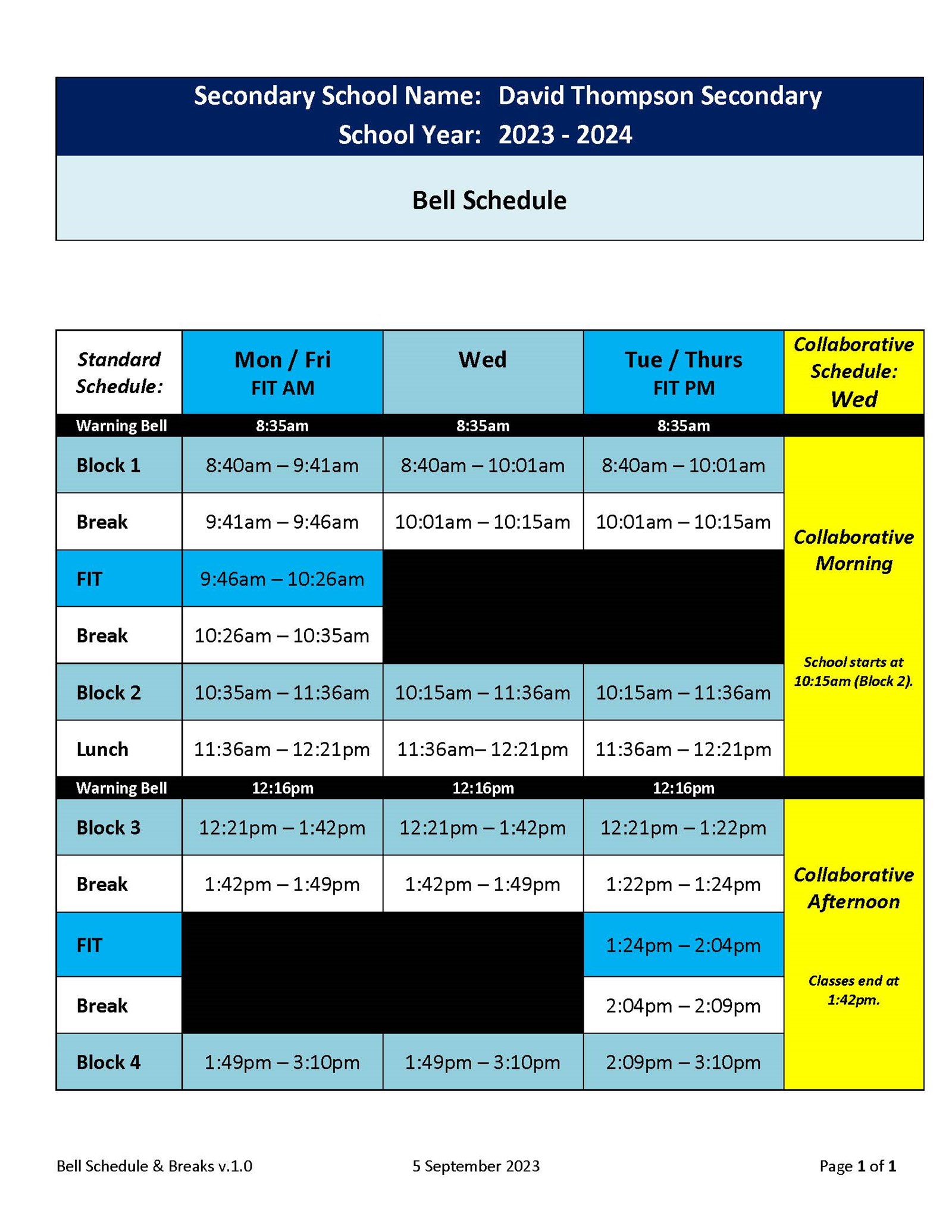 bell-schedule